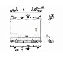 MZ0012-1 - Радиатор охлаждения (SAT) Mazda Demio DE (2007-2014)