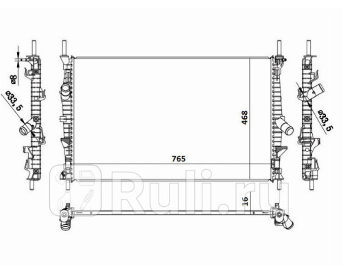 FD0009 - Радиатор охлаждения (SAT) Ford Transit 7 (2014-2021)
