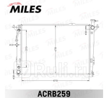 acrb259 - Радиатор охлаждения (MILES) Hyundai Santa Fe 3 (2012-2018)