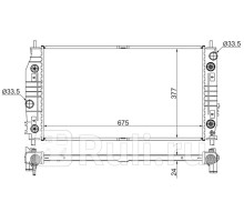 CR0004 - Радиатор охлаждения (SAT) Chrysler 300M (1999-2004)