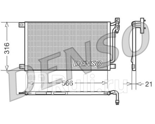 DCN05003 - Радиатор кондиционера (DENSO) BMW E46 купе (1998-2003)