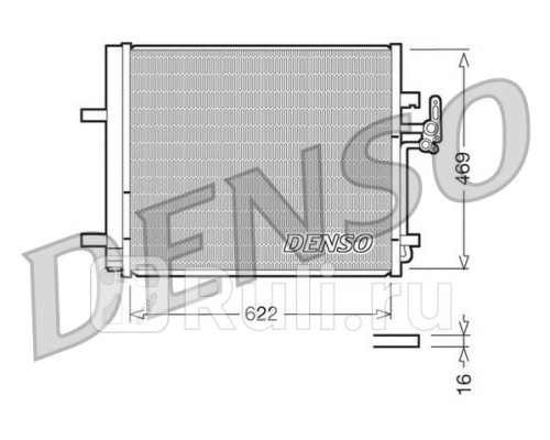 DCN10016 - Радиатор кондиционера (DENSO) Ford Mondeo 4 рестайлинг (2010-2014)