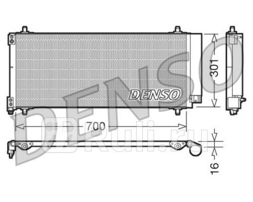 DCN21027 - Радиатор кондиционера (DENSO) Peugeot 407 (2004-2011)