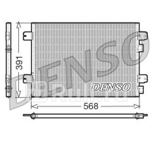 DCN23011 - Радиатор кондиционера (DENSO) Renault Megane 1 рестайлинг (1999-2003)