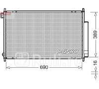 DCN40016 - Радиатор кондиционера (DENSO) Honda Accord 7 (2003-2008)