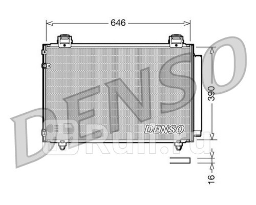 DCN50024 - Радиатор кондиционера (DENSO) Toyota Avensis 2 рестайлинг (2006-2009)