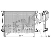 DRM02038 - Радиатор охлаждения (DENSO) Audi A6 C6 рестайлинг (2008-2011)