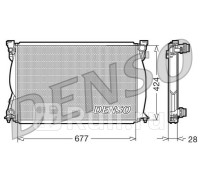 DRM02038 - Радиатор охлаждения (DENSO) Audi A6 C6 (2004-2008)