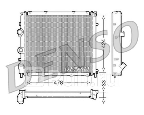 DRM23030 - Радиатор охлаждения (DENSO) Renault Kangoo 1 рестайлинг (2003-2009)