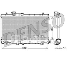 DRM36006 - Радиатор охлаждения (DENSO) Subaru Impreza GD/GG (2000-2007)