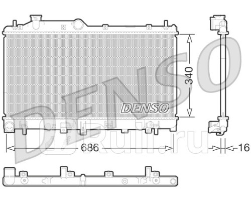 DRM36013 - Радиатор охлаждения (DENSO) Subaru Legacy BM/BR (2009-2015)