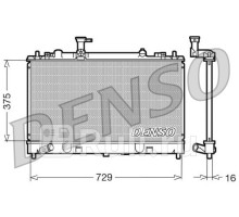 DRM44011 - Радиатор охлаждения (DENSO) Mazda 6 GG (2002-2008)
