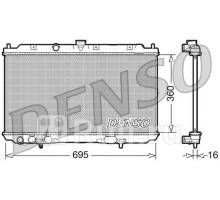 DRM46025 - Радиатор охлаждения (DENSO) Nissan Almera N16 (2002-2006)