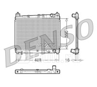 DRM50006 - Радиатор охлаждения (DENSO) Toyota Yaris (1999-2005)
