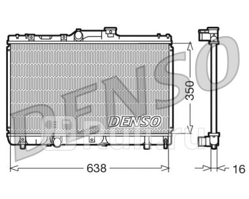 DRM50013 - Радиатор охлаждения (DENSO) Toyota Corolla AE100 (1991-2000)