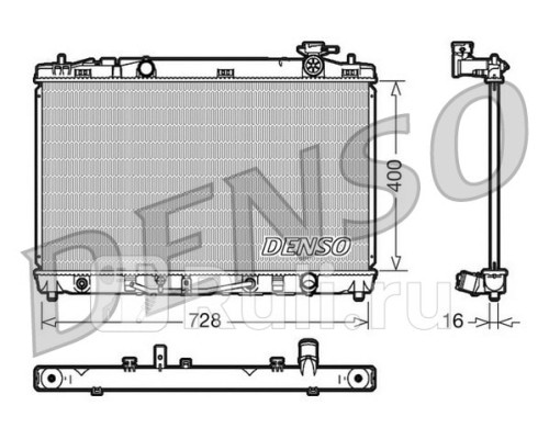 DRM50041 - Радиатор охлаждения (DENSO) Toyota Camry 40 рестайлинг (2009-2011)