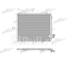 PRS1058 - Радиатор кондиционера (PATRON) Mercedes W210 (1995-2003)