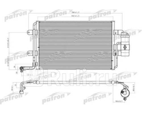 PRS1069 - Радиатор кондиционера (PATRON) Volkswagen Golf 4 (1997-2006)