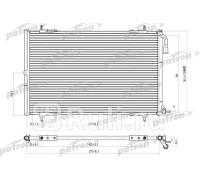 PRS1089 - Радиатор кондиционера (PATRON) Peugeot 206 (1998-2009)