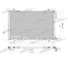 PRS1089 - Радиатор кондиционера (PATRON) Peugeot 206 (1998-2009)