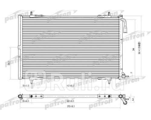 PRS1089 - Радиатор кондиционера (PATRON) Peugeot 206 (1998-2009)