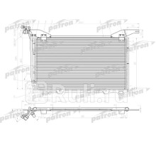 PRS1098 - Радиатор кондиционера (PATRON) Mercedes W210 (1995-2003)