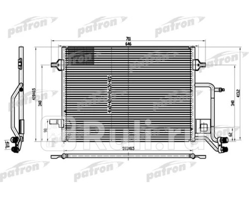 PRS1101 - Радиатор кондиционера (PATRON) Audi A6 C5 (1997-2004)