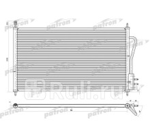PRS1103 - Радиатор кондиционера (PATRON) Ford Focus 1 (2001-2005)