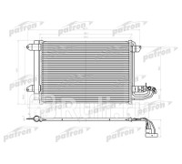 PRS1156 - Радиатор кондиционера (PATRON) Volkswagen Golf 5 (2003-2009)