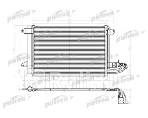 PRS1156 - Радиатор кондиционера (PATRON) Volkswagen Golf 5 (2003-2009)