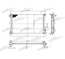 PRS3429 - Радиатор охлаждения (PATRON) Ford Focus 1 (2001-2005)