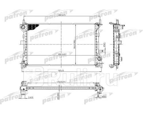 PRS3429 - Радиатор охлаждения (PATRON) Ford Focus 1 (2001-2005)