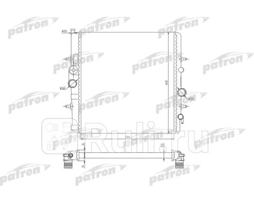 PRS3506 - Радиатор охлаждения (PATRON) Peugeot 206 (1998-2009)