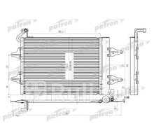 PRS3639 - Радиатор кондиционера (PATRON) Seat Ibiza 3 (2002-2006)
