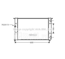 VNA2116 - Радиатор охлаждения (AVA) Seat Ibiza (1991-1999)