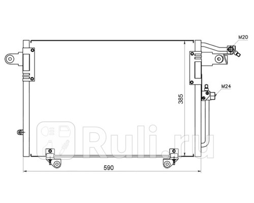 ST-AD01-394-0 - Радиатор кондиционера (SAT) Audi 100 C4 (1990-1994)