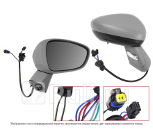 ST-PG48-940-1 - Зеркало правое (SAT) Peugeot 408 (2012-2021)