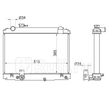 TY0062-1 - Радиатор охлаждения (SAT) Toyota Dyna (1995-1999)