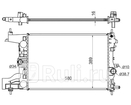 CH0006-MT - Радиатор охлаждения (SAT) Opel Zafira C (2011-2016)