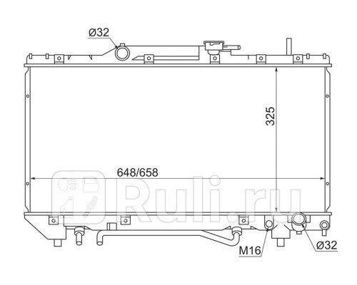 TY0002-ST190-1.8 - Радиатор охлаждения (SAT) Toyota Carina 190 (1992-1996)