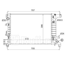 SG-CV0011-3 - Радиатор охлаждения (SAT) Chevrolet Aveo T300 (2011-2015)