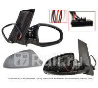 ST-OP50-940-B1 - Зеркало правое (SAT) Opel Astra J (2009-2017)