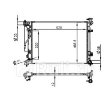 KI0007-16 - Радиатор охлаждения (SAT) Kia Optima 4 (2015-2018)