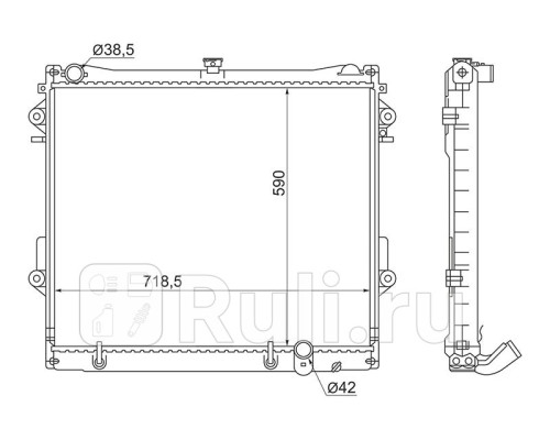 ST-10-0050 - Радиатор охлаждения (SAT) Lexus LX 570 (2007-2012)