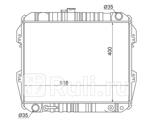 TY0013 - Радиатор охлаждения (SAT) Toyota Hilux (1992-1994)