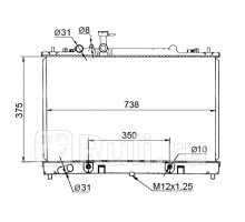 MZ0005-2.3 - Радиатор охлаждения (SAT) Mazda 6 GH (2007-2009)