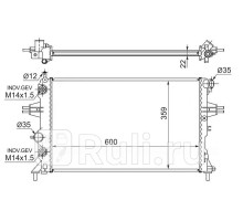 SG-OP0006-G - Радиатор охлаждения (SAT) Opel Zafira A (1999-2003)