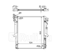 DRM45018 - Радиатор охлаждения (DENSO) Mitsubishi Pajero Sport (2008-2015)