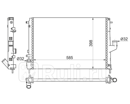RN0002-08-2 - Радиатор охлаждения (SAT) Renault Duster рестайлинг (2015-2021)