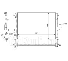 RN0002-08-2 - Радиатор охлаждения (SAT) Renault Duster (2010-2015)